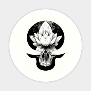 lotus Skull Magnet